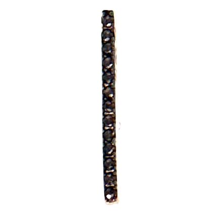 Orecchino Barretta Argento Zirconi Brown Placcato Oro Rosa