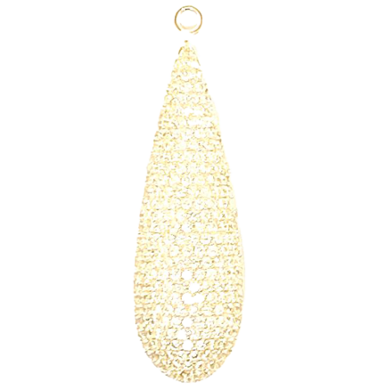 Pendente Goccia Lunga Argento Zirconi Bianchi Placcato Oro Giallo