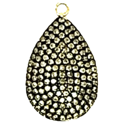 Pendente Goccina Argento Zirconi Peridoto Placcato Oro Giallo