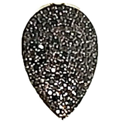 Orecchino Goccia Piccola Argento Zirconi Brown Placcato Oro Giallo
