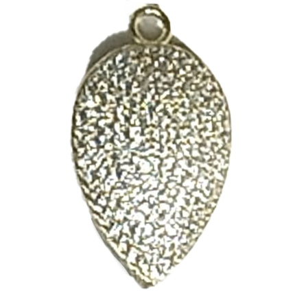 Pendente Goccia Piccola Argento Zirconi Bianchi Placcato Oro Giallo