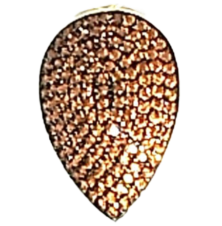 Orecchino Goccia Piccola Argento Zirconi Champagne Placcato Oro Giallo