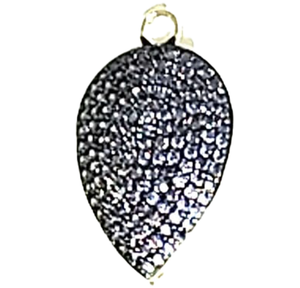 Pendente Goccia Piccola Argento Zirconi Viola Placcato Oro Giallo