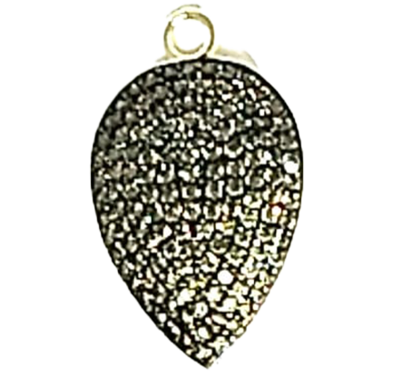 Pendente Goccia Piccola Argento Zirconi Peridoto Placcato Oro Giallo