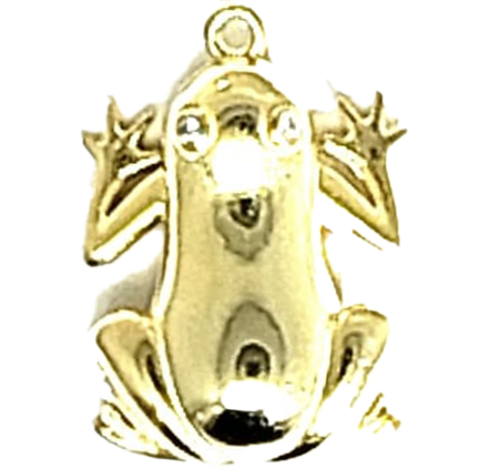 Pendente Rana Argento Placcato Oro Giallo