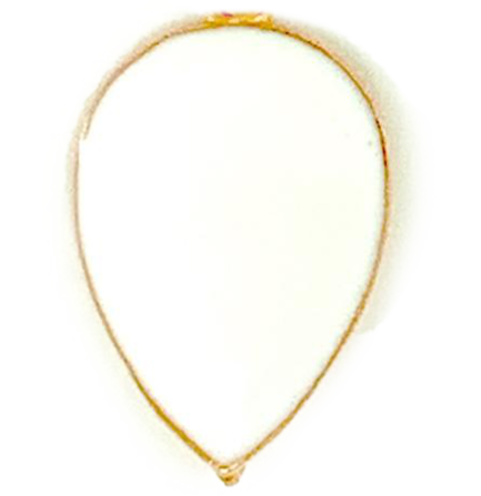 Orecchino Goccia Piccola Argento Smalto Bianco Placcato Oro Rosa