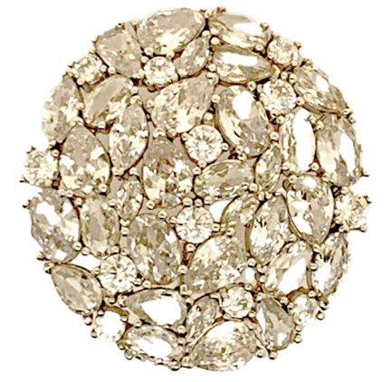 Orecchino Bottone Zirconi Big Argento € 143,00