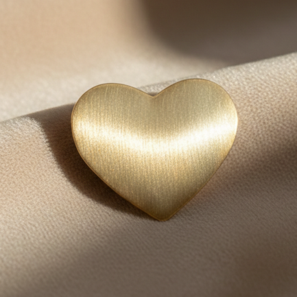 Orecchino Cuore Medium Satinato Argento &euro; 49,00