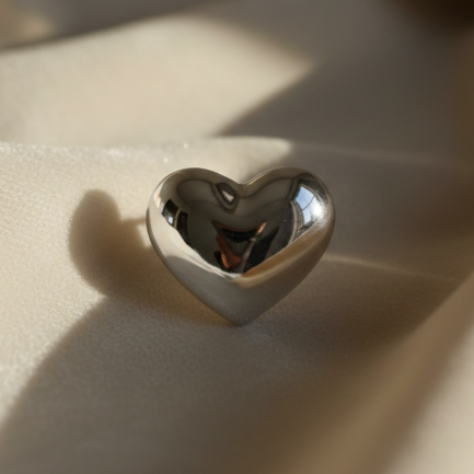 Orecchino Cuore Small Lucido Argento &euro; 42,00