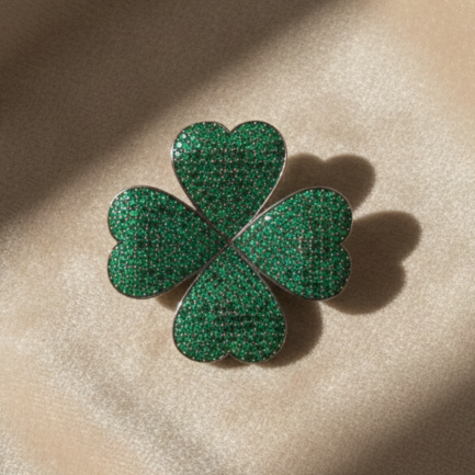 Orecchino Quadrifoglio Big Argento &euro; 139,00