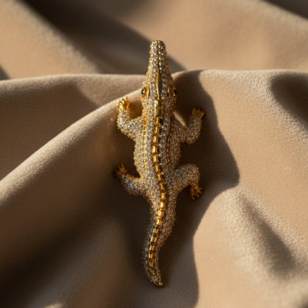 Orecchino Coccodrillo Big Argento &euro; 165,00